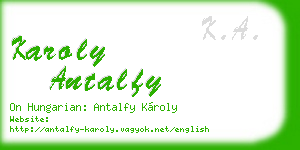 karoly antalfy business card
